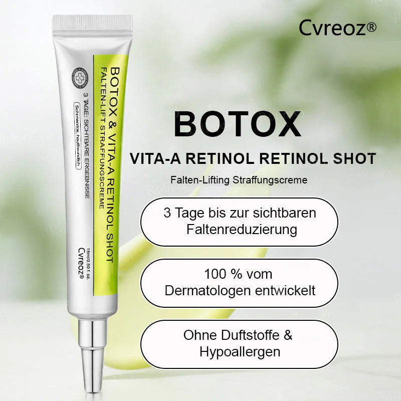 🇩🇪Jetzt jugendliche Haut zurückgewinnen💟Cvreoz® Botox & Vita-A Retinol Shot Falten-Lift Straffungscreme