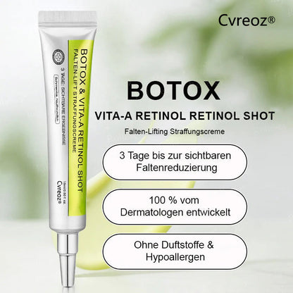🇩🇪Jetzt jugendliche Haut zurückgewinnen💟Cvreoz® Botox & Vita-A Retinol Shot Falten-Lift Straffungscreme