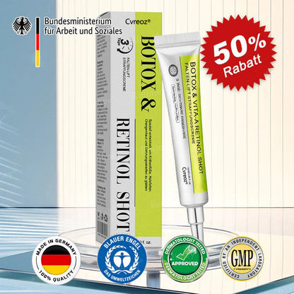 🇩🇪Jetzt jugendliche Haut zurückgewinnen💟Cvreoz® Botox & Vita-A Retinol Shot Falten-Lift Straffungscreme