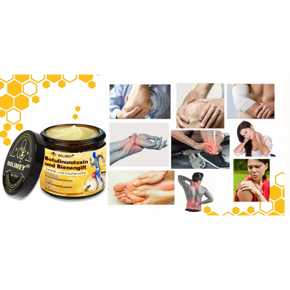 ✅ Offizieller Shop: Rolimey® Bienengift-Schmerzlinderungs Knochenheilungs Creme 👨‍⚕️(Reduzierung von Gelenkschwellungen, Schmerzen, Steifheit, Rötungen, Wärme, Muskelkater und Gelenkmüdigkeit)