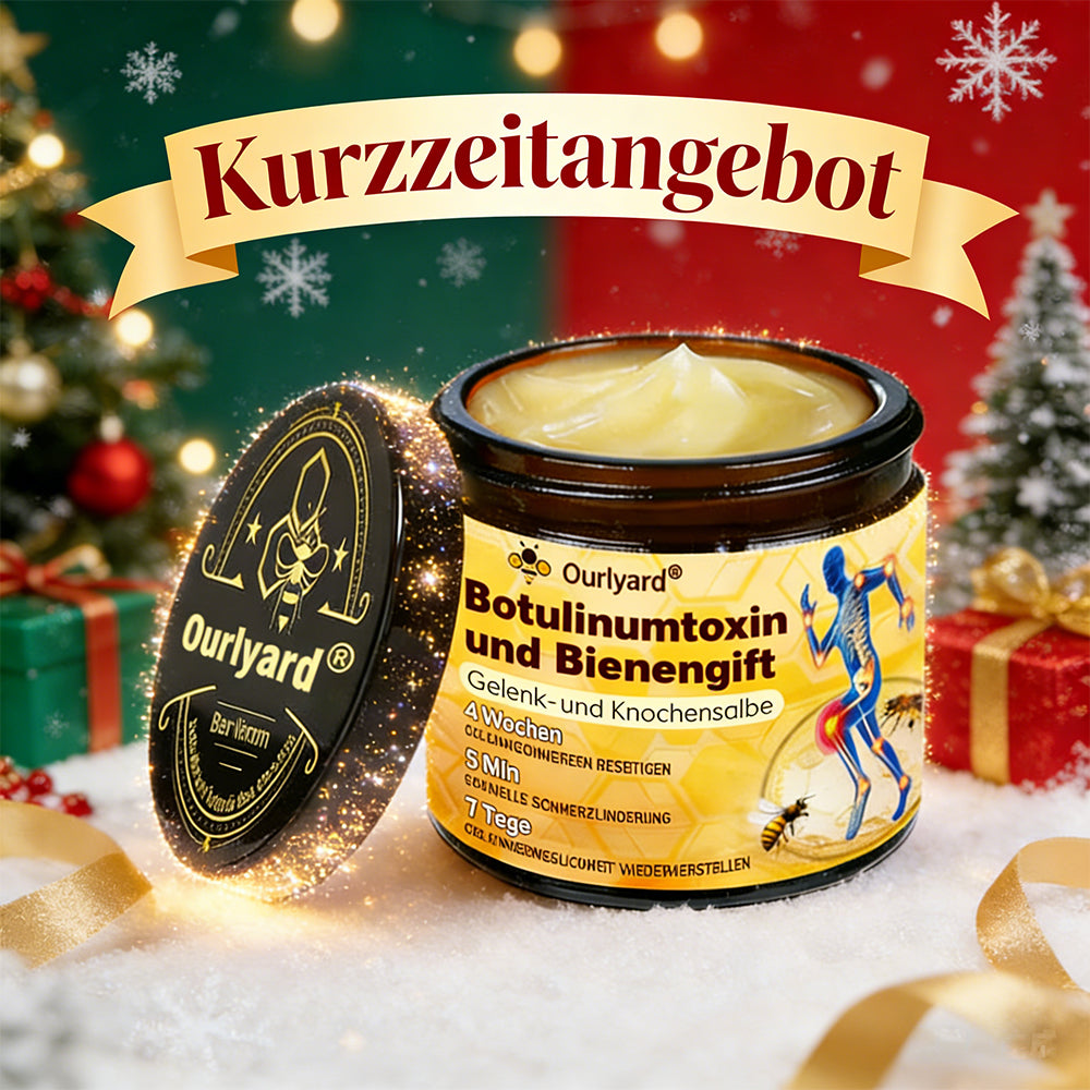 🇩🇪Offizieller Shop: Ourlyard® Bienengift-Schmerzlinderungs Knochenheilungs Creme 💥Deutsche orthopädische (DOUG) Zulassung(Reduzierung von Gelenkschwellungen, Schmerzen, Steifheit, Rötungen, Wärme, Muskelkater und Gelenkmüdigkeit)