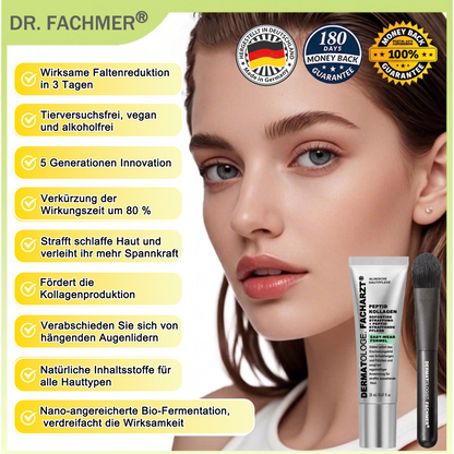 ✅Dr. Fachmer®👩‍⚕️ Peptid-Kollagen-Pflege für sofortige Straffung ⏰& Festigung – glättet augenblicklich Schwellungen und Fältchen und fördert bei regelmäßiger Anwendung eine straffere Haut.