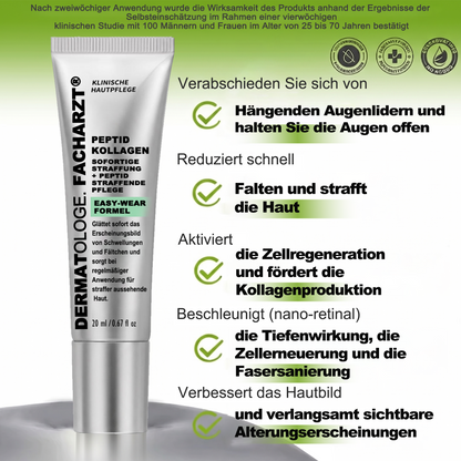 ✅Dr. Fachmer®👩‍⚕️ Peptid-Kollagen-Pflege für sofortige Straffung ⏰& Festigung – glättet augenblicklich Schwellungen und Fältchen und fördert bei regelmäßiger Anwendung eine straffere Haut.