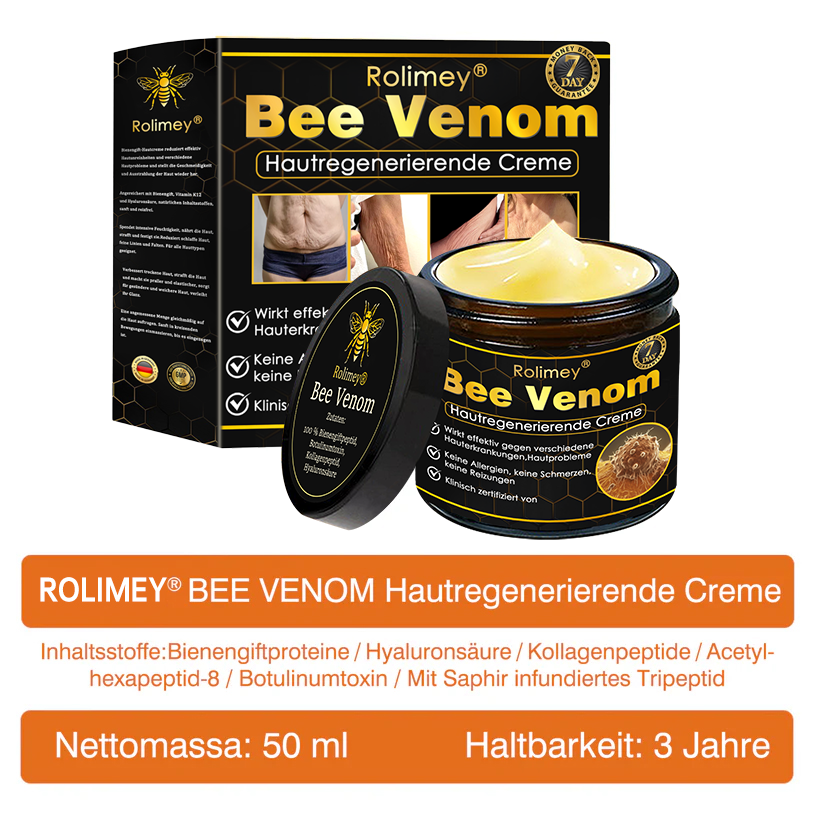 🎁🎁Neuestes Modell: Rolimey® Bienengift Max Pflegecreme – Reparatureffekt um 65 % gesteigert 🔥 NUR NOCH 80 % RABATT