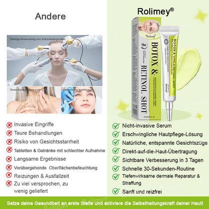 ✅Jetzt jugendliche Haut zurückgewinnen 💫Rolimey® Botox & Vita-A Retinol Shot Falten-Lift Straffungscreme