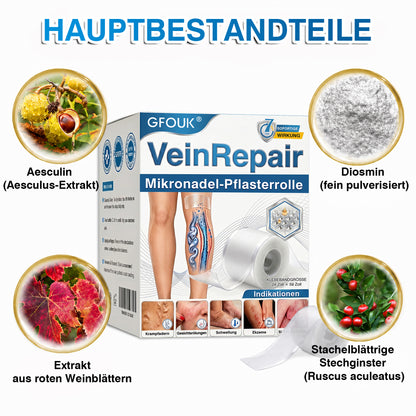 👨GFOUK® VeinRepair Mikronadel-Pflasterrolle ⚡ Sofortige Linderung, Langzeitergebnisse