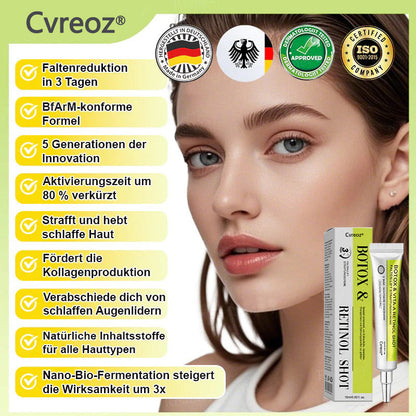 🇩🇪Jetzt jugendliche Haut zurückgewinnen💟Cvreoz® Botox & Vita-A Retinol Shot Falten-Lift Straffungscreme