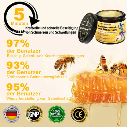 🇩🇪Offizieller Shop: Ourlyard® Bienengift-Schmerzlinderungs Knochenheilungs Creme 💥Deutsche orthopädische (DOUG) Zulassung(Reduzierung von Gelenkschwellungen, Schmerzen, Steifheit, Rötungen, Wärme, Muskelkater und Gelenkmüdigkeit)