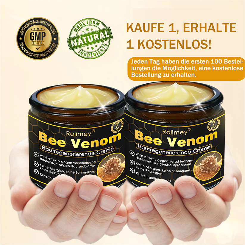 🎁🎁Neuestes Modell: Rolimey® Bienengift Max Pflegecreme – Reparatureffekt um 65 % gesteigert 🔥 NUR NOCH 80 % RABATT