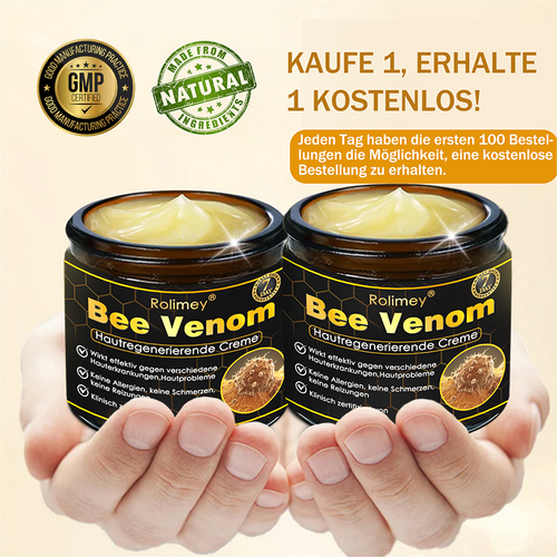 🎁🎁Neuestes Modell: Rolimey® Bienengift Max Pflegecreme – Reparatureffekt um 65 % gesteigert 🔥 NUR NOCH 80 % RABATT