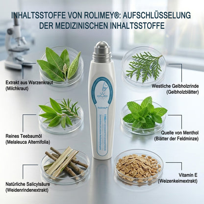 Rolimey® 7-Tage Tag- & Spot-Entferner🤍 (𝐙𝗲𝗿𝗼 𝐏𝗮𝗶𝗻, 𝐙𝗲𝗿𝗼 𝐒𝗰𝗮𝗿𝘀 Roll-On) ✅ Geeignet für: Hauttags, Flecken, Muttermale, Warzen, Blasen, Ekzeme, Schuppen, Hautkeratosen, Akne, Hautwucherungen, Narben, Geburtstagsmale 👩‍⚕️
