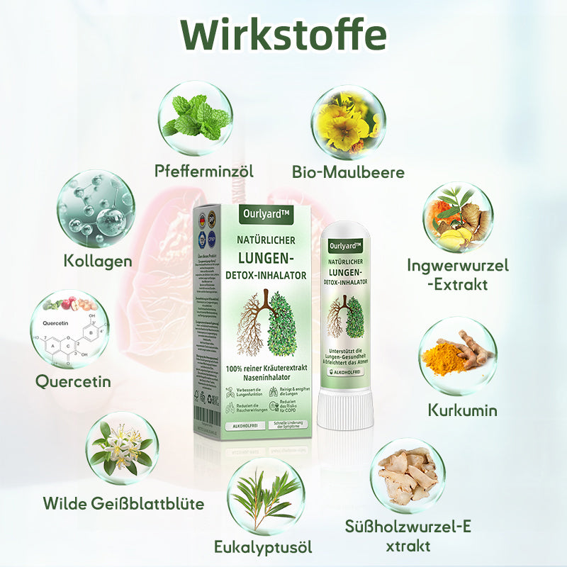 🍎Offizieller Shop|🔥Ourlyard™ Natürlicher Eukalyptus Lungenklar Inhalator 👨‍⚕️BfArM-certification(💝LETZTER TAG 50% RABATT 💝)