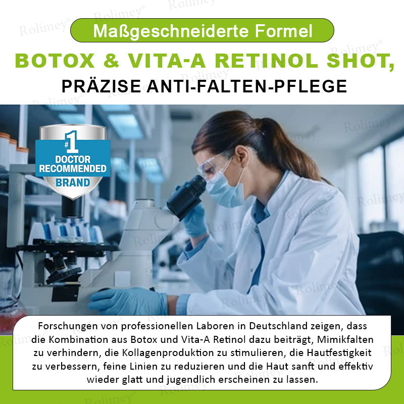 ✅Jetzt jugendliche Haut zurückgewinnen 💫Rolimey® Botox & Vita-A Retinol Shot Falten-Lift Straffungscreme